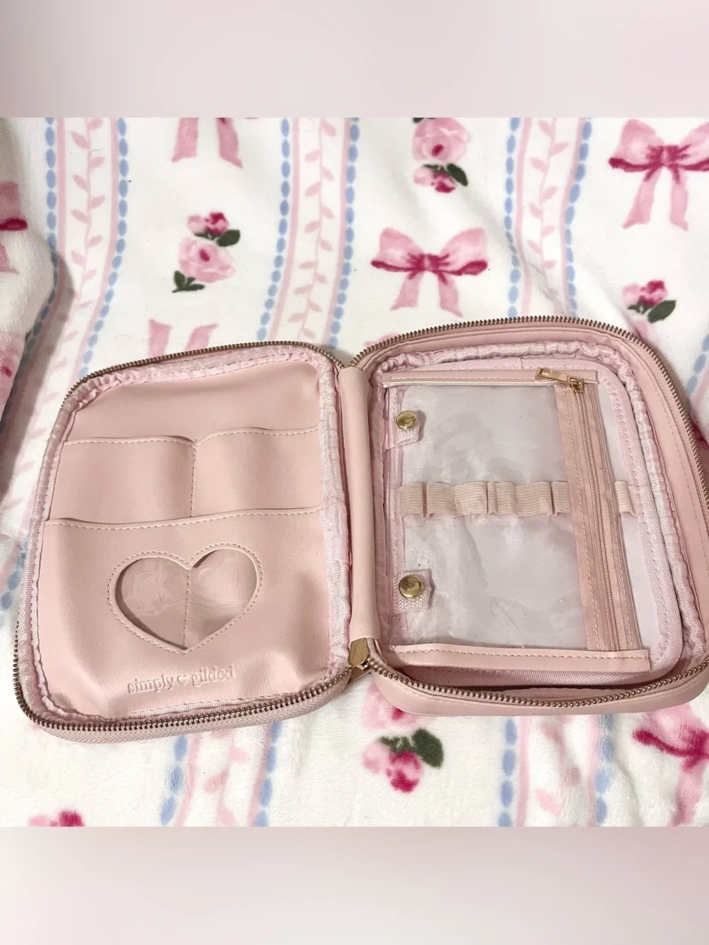 Simply Gilded pink pencil pen case organizer